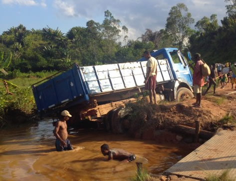 lorry flood