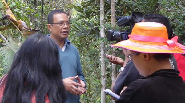 Bruno talking on camera